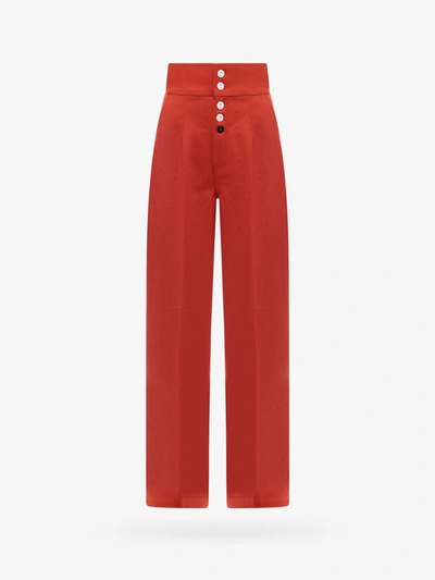 Shop Made In Tomboy High Waist Closure With Buttons Pants In Orange