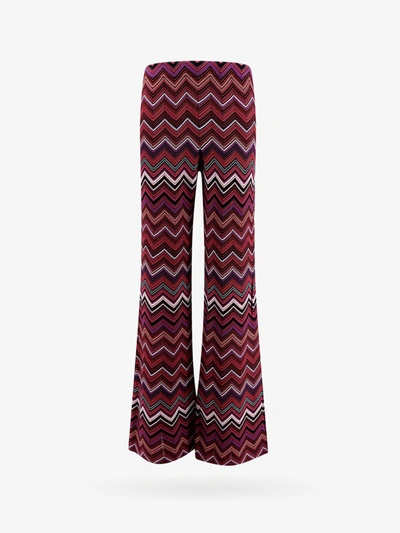 Shop Missoni Unlined Flared Pants In Multicolor