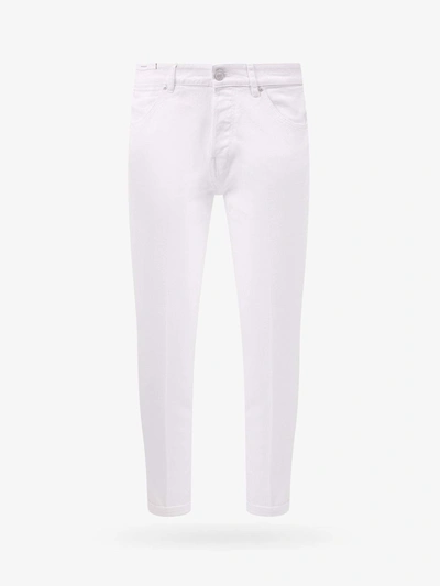 Shop Pt Torino Leather Closure With Buttons Stitched Profile Pants In White