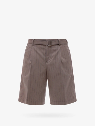 Shop Sacai Cotton Closure With Zip Bermuda Shorts In Beige