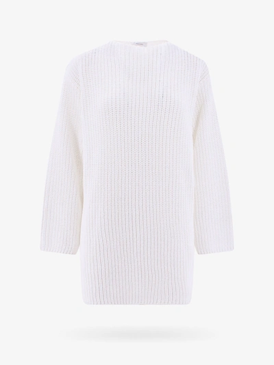 Shop Ferragamo Long Sleeves Cotton Knitwear In White