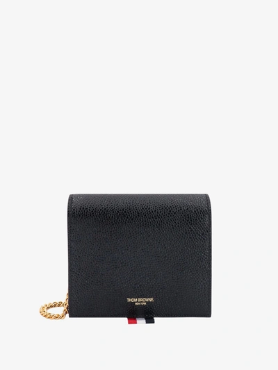 Shop Thom Browne Leather Wallets In Black