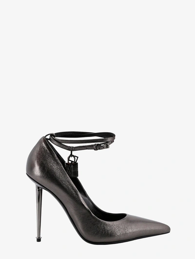 Shop Tom Ford Leather Pumps In Silver