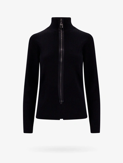Shop Tom Ford Long Sleeves Zip Closure Sweatshirts In Black