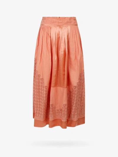 Shop Ulla Johnson Satin Closure With Zip Lined Skirts In Pink