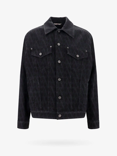Shop Valentino Cotton Jackets In Black