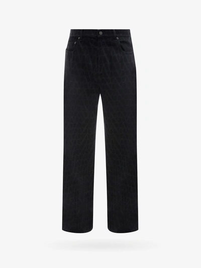 Shop Valentino Cotton Pants In Black