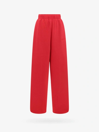 Shop Vetements Wide Leg Pants In Red