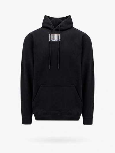 Shop Vtmnts Long Sleeves Ribbed Profile Sweatshirts In Black