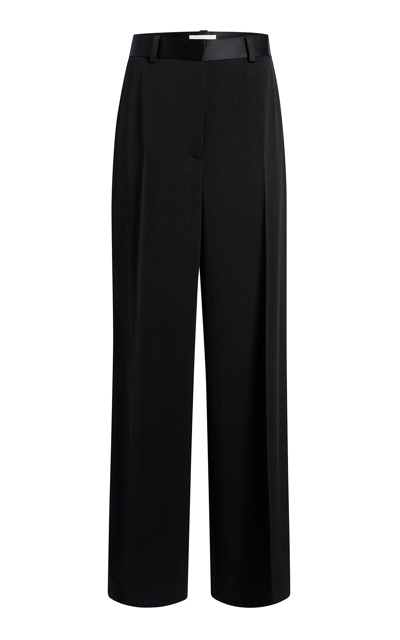 Khaite Bacall Pleated Wide-leg Pants In Black | ModeSens