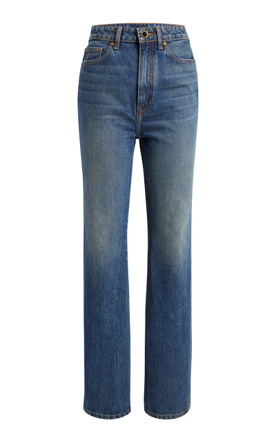 Shop Khaite Danielle High-rise Skinny Jeans In Medium Wash