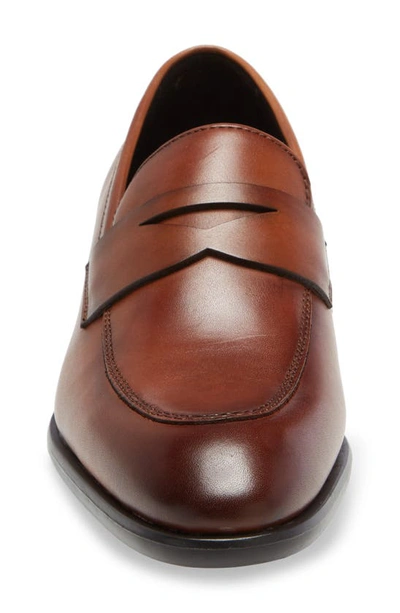 Nordstrom Dino Penny Loafer In Brown Leather