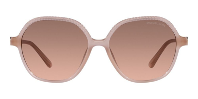 Shop Michael Kors Square Frame Sunglasses In Pink