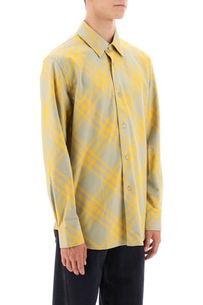 Shop Burberry Flannel Shirt With Check Motif Men In Multicolor