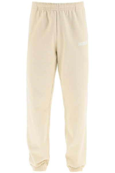 Shop Jacquemus Le Jogging Sweatpants Men In Cream