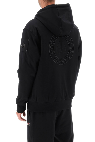 Shop Moose Knuckles Tilden Hooded Jacket With Embroidered Logo Men In Black
