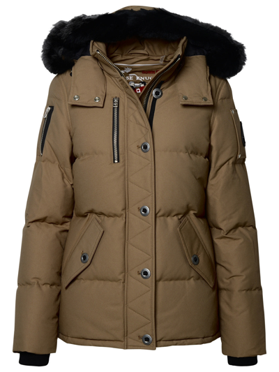 Shop Moose Knuckles Woman  3q Jacket In Brown Cotton Blend