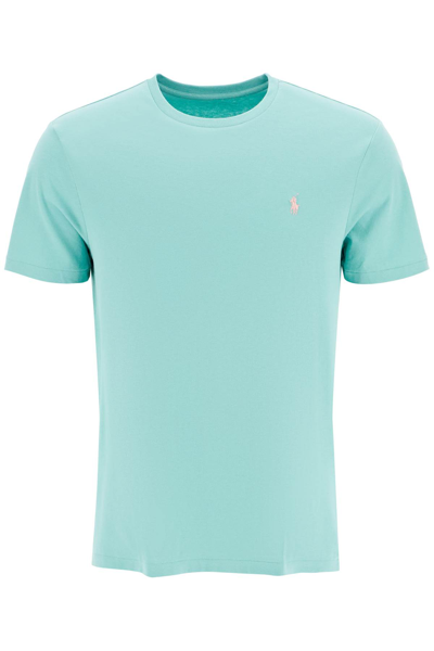 Shop Polo Ralph Lauren Custom Slim Fit T Shirt With Logo In Green
