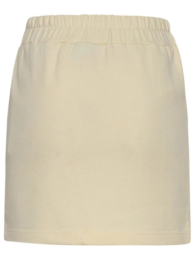 Shop Chiara Ferragni Cream Cotton Skirt In White