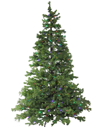 Shop Northern Lights Northlight 7.5ft Pre-lit Full Layered Pine Artificial Christmas Tree - Multicolor Led Lights In Green