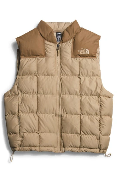 Shop The North Face Lhotse Water Repellent Reversible Vest In Khaki Stone/ Utility Brown