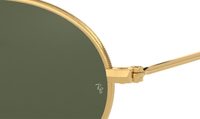 Shop Ray Ban Ray-ban 48mm Oval Sunglasses In Gold Green