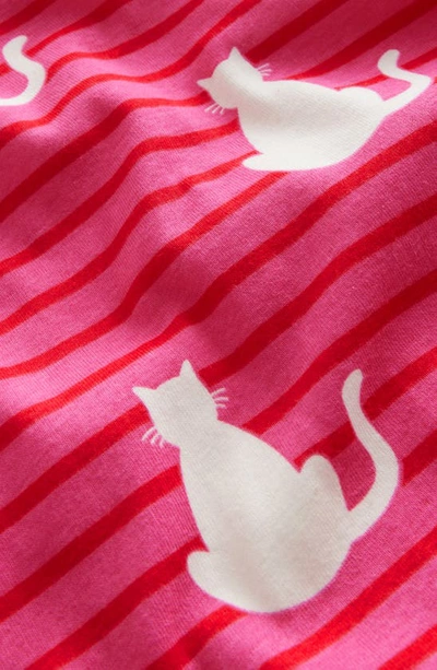 Mini Boden Snug Glow-in-the-dark Pajamas Pink Cats Girls Boden