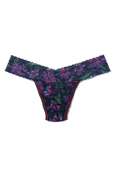 Shop Hanky Panky Print Low Rise Thong In Twilight Blooms