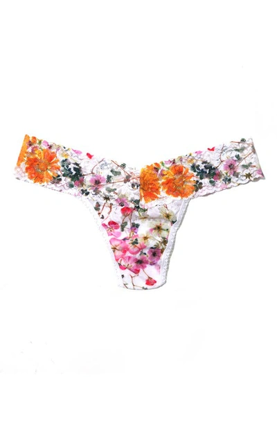 Shop Hanky Panky Print Low Rise Thong In Pressed Boquet Print