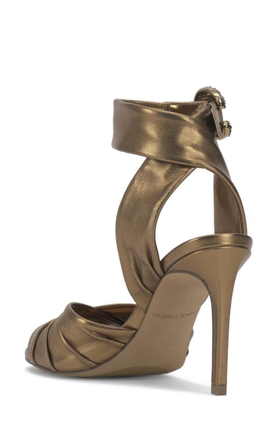 Shop Vince Camuto Anyria Ankle Strap Sandal In Luxe Gold