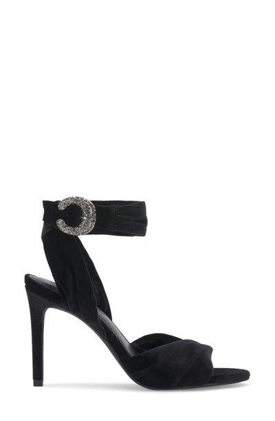 Shop Vince Camuto Anyria Ankle Strap Sandal In Black Velvet