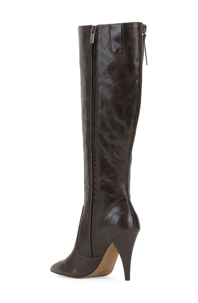 Shop Vince Camuto Alessa Knee High Pointed Toe Boot In Coffee Bean