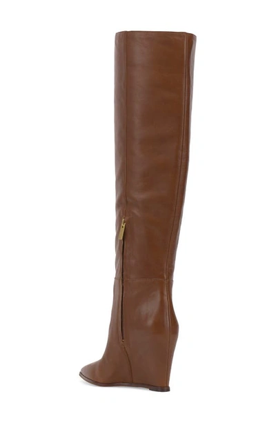 Shop Vince Camuto Tiasie Over The Knee Wedge Boot In Whiskey