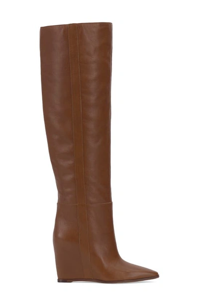 Shop Vince Camuto Tiasie Over The Knee Wedge Boot In Whiskey
