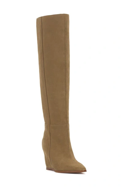 Shop Vince Camuto Tiasie Over The Knee Wedge Boot In New Tortilla