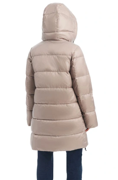 Shop Sanctuary Hooded Puffer Coat In Taupe