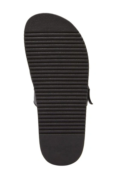 Shop Steve Madden Mayhem Slide Sandal In Black Leather
