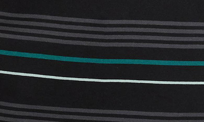 Shop Nike Kids' Sportswear Stripe Cotton Logo T-shirt In Black/ Geode Teal