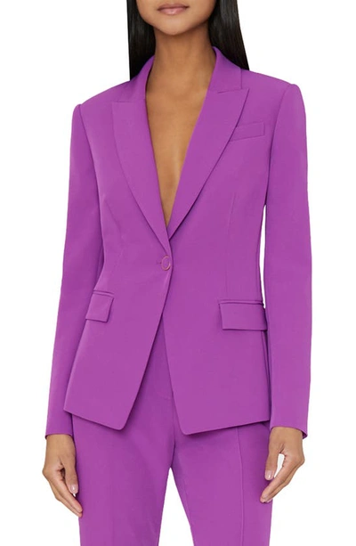Shop Milly Cady Avery One-button Blazer In Vivid Violet