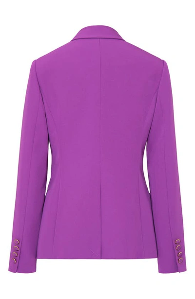 Shop Milly Cady Avery One-button Blazer In Vivid Violet