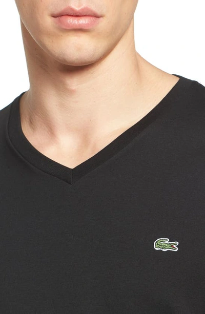 Shop Lacoste Regular Fit Long Sleeve T-shirt In Black