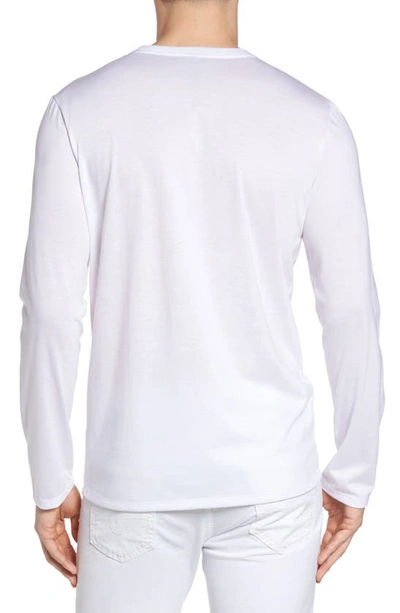Shop Lacoste Regular Fit Long Sleeve T-shirt In White
