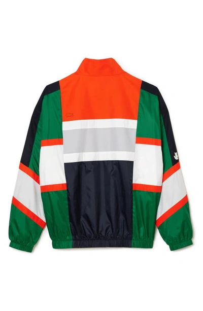 Lacoste Colorblock Windbreaker In Qiu Roquette/ Multico
