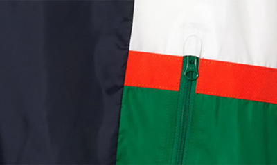 Lacoste Colorblock Windbreaker In Qiu Roquette/ Multico