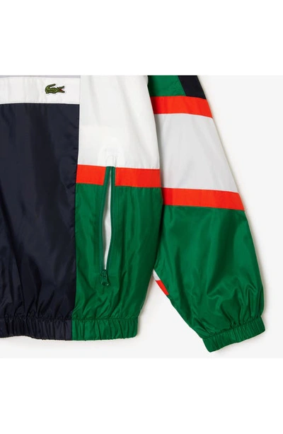 Shop Lacoste Colorblock Windbreaker In Qiu Roquette/ Multico