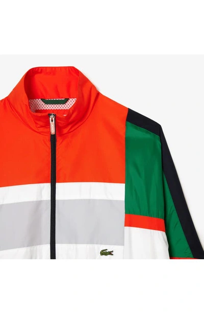 Lacoste Colorblock Windbreaker In Qiu Roquette/ Multico