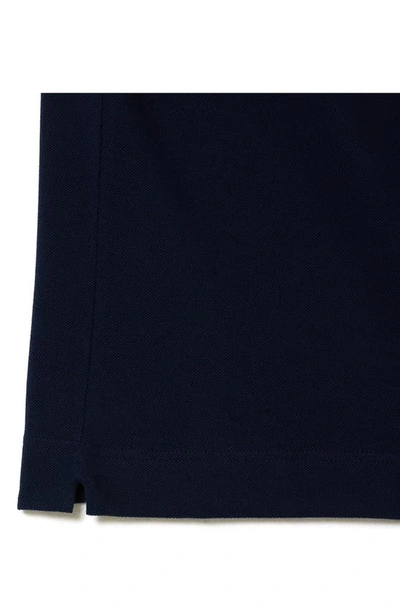 Lacoste Stretch Pique Short-sleeve Slim Fit Polo Shirt In Black