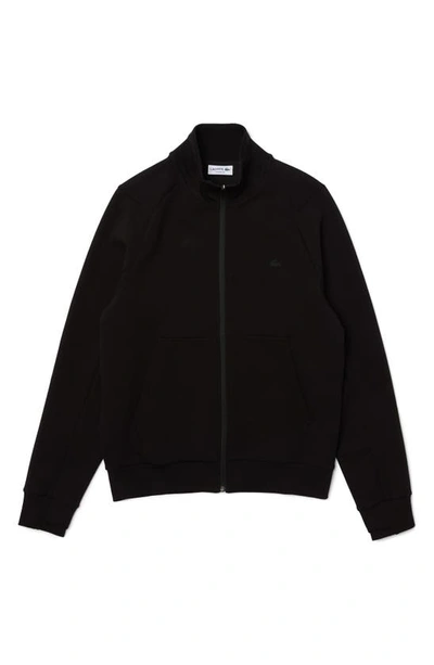 Shop Lacoste Zip-up Jacket In 031 Noir