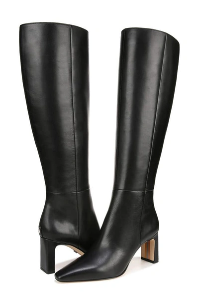 Shop Sam Edelman Sylvia Knee High Boot In Black Leather