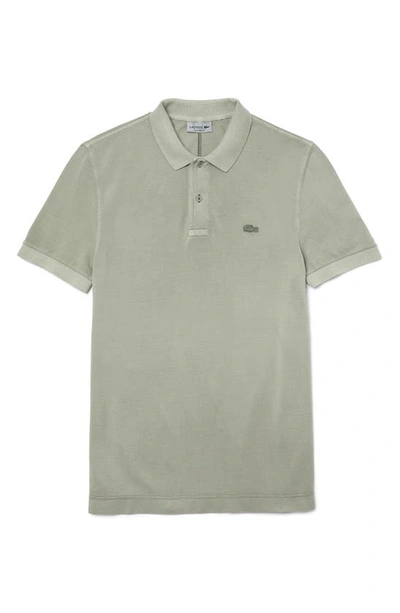 Shop Lacoste Regular Fit Solid Cotton Polo Shirt In K34 Eco Green